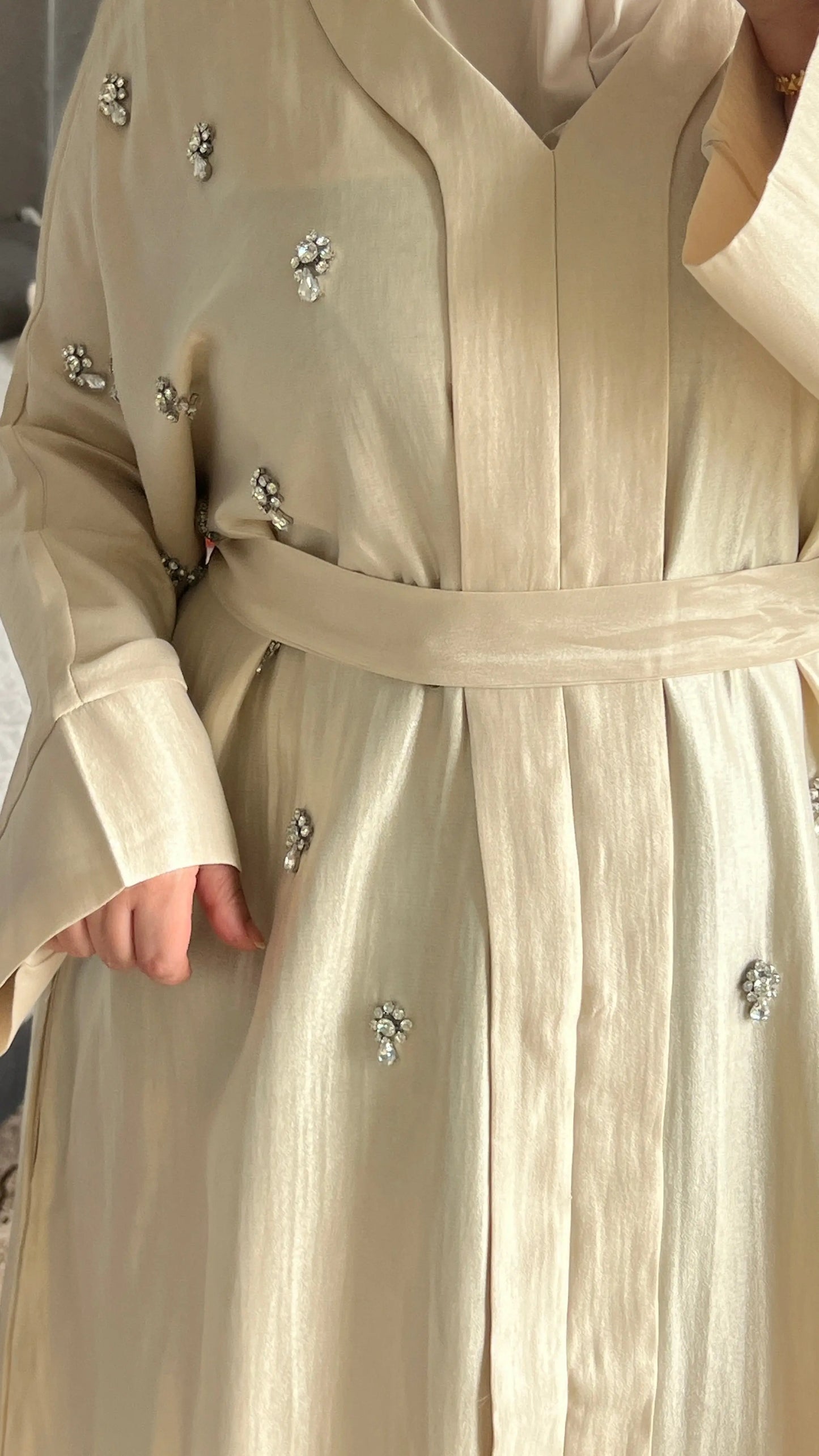 Abaya Noor beige JH Scarf