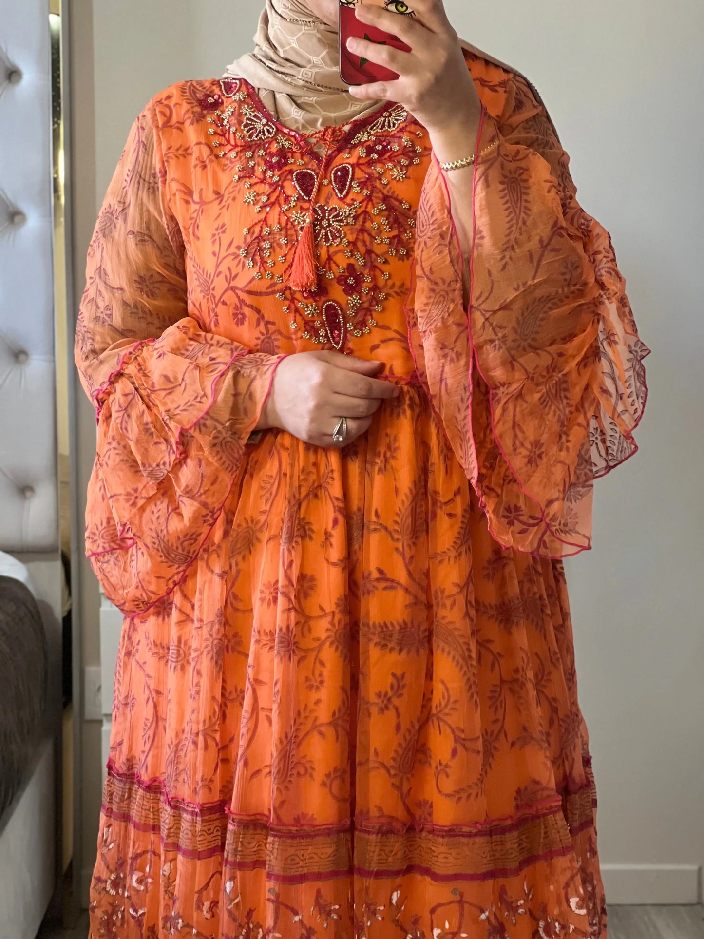 Robe CRISTAL ORANGE Ma boutique