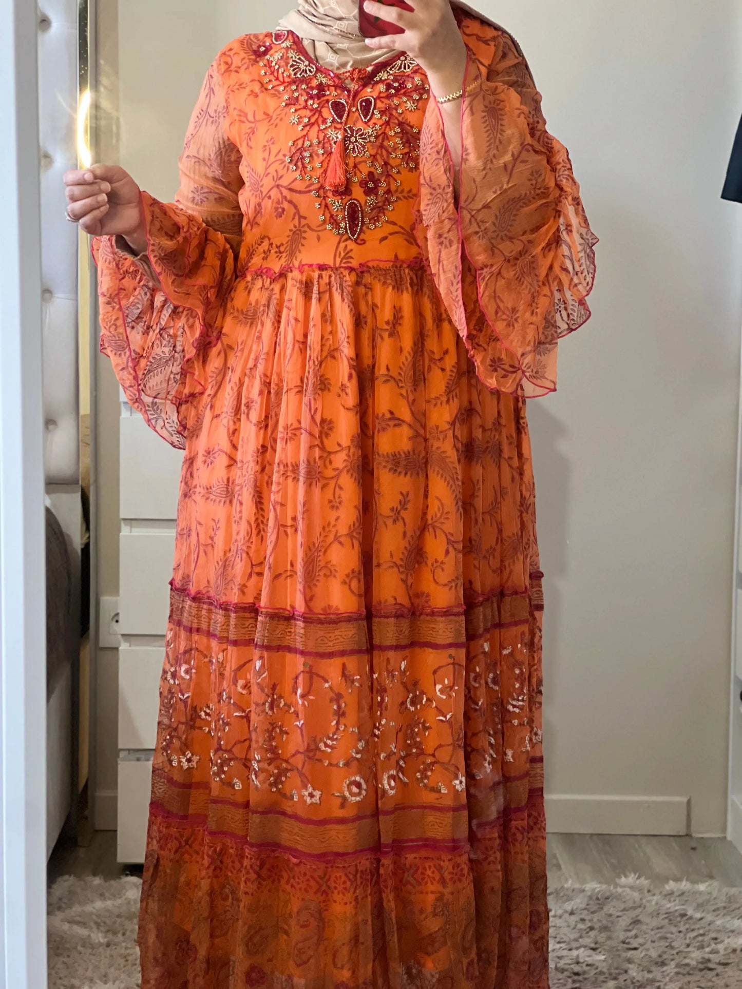 Robe CRISTAL ORANGE Ma boutique