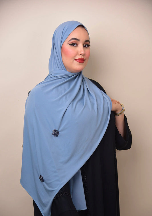 Hijab jersey Diamond Bleu Acier JH Scarf