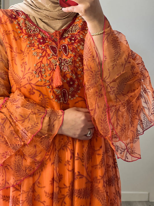 Robe CRISTAL ORANGE Ma boutique